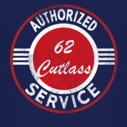 Authorized Service 1962 Oldsmobile Cutlass Distressed Look Dark T Shir