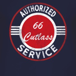 Authorized Service 1966 Oldsmobile Cutlass Distressed Look Dark T Shir