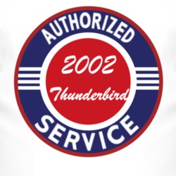 Authorized Service 2002 Thunderbird T Shirt