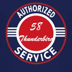 Authorized Service 1958 Thunderbird Dark T Shirt