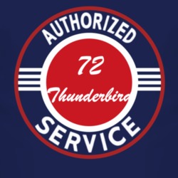 Authorized Service 1972 Thunderbird Dark T Shirt