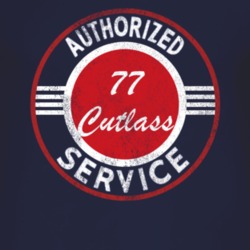 Authorized Service 1977 Oldsmobile Cutlass Distressed Look Dark T Shir