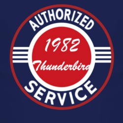 Authorized Service 1982 Thunderbird Dark T Shirt