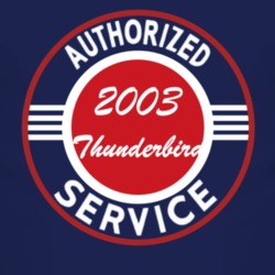 Authorized Service 2003 Thunderbird Dark T Shirt