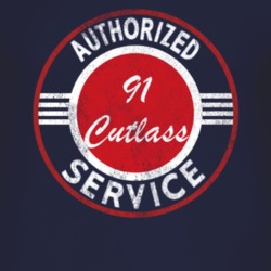 Authorized Service 1991 Oldsmobile Cutlass Distressed Look Dark T Shir