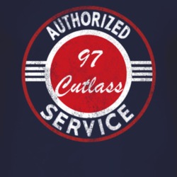 Authorized Service 1997 Oldsmobile Cutlass Distressed Look Dark T Shir