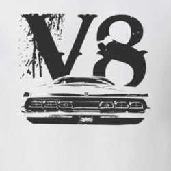 1970 MERCURY CYCLONE Rear Black Graphic V8 T Shirt