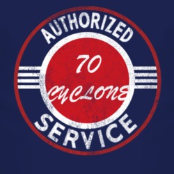 Authorized Service 1970 MERCURY CYCLONE Distressed Look Dark T Shirt
