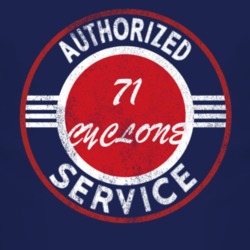 Authorized Service 1971 MERCURY CYCLONE Distressed Look Dark T Shirt
