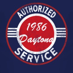 Authorized Service 1986 Chrysler Daytona Distressed Look Dark T Shirt