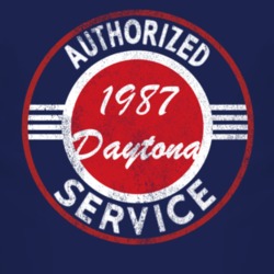 Authorized Service 1987 Chrysler Daytona Distressed Look Dark T Shirt