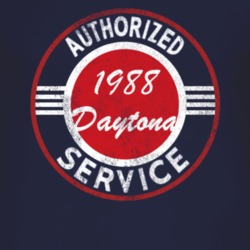 Authorized Service 1988 Chrysler Daytona Distressed Look Dark T Shirt