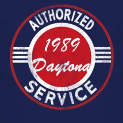 Authorized Service 1989 Chrysler Daytona Distressed Look Dark T Shirt