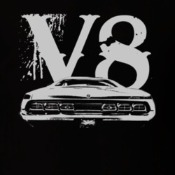 1970 MERCURY CYCLONE Rear White Graphic V8 T Shirt