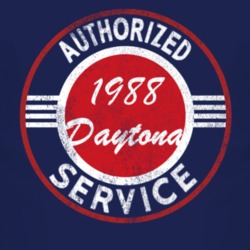 Authorized Service 1988 Dodge Daytona Distressed Look Dark T Shirt