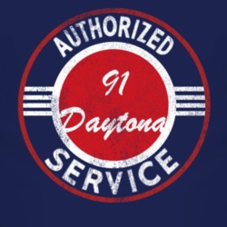 Authorized Service 1991 Dodge Daytona Distressed Look Dark T Shirt