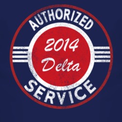 Authorized Service 2014 Chrysler Delta Distressed Look Dark T Shirt