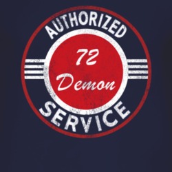 Authorized Service 1972 Dodge Demon Distressed Look Dark T Shirt