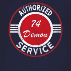 Authorized Service 1974 Dodge Demon Distressed Look Dark T Shirt