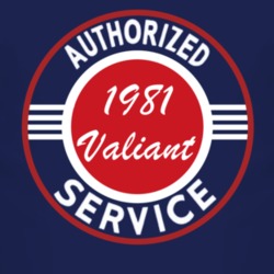 Authorized Service 1981 Chrysler Valiant Dark T Shirt