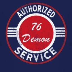 Authorized Service 1976 Dodge Demon Distressed Look Dark T Shirt