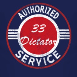 Authorized Service 1933 Studebaker Dictator Distressed Look Dark T Shi