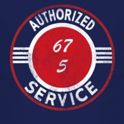Authorized Service 1967 DJ 5 Distressed Look Dark T Shirt