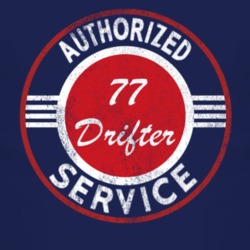 Authorized Service 1977 Chrysler Drifter Distressed Look Dark T Shirt