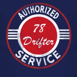 Authorized Service 1978 Chrysler Drifter Distressed Look Dark T Shirt