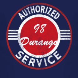 Authorized Service 1998 Dodge Durango Distressed Look Dark T Shirt