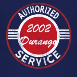 Authorized Service 2002 Dodge Durango Distressed Look Dark T Shirt