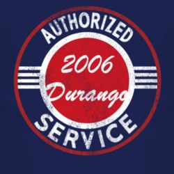 Authorized Service 2006 Dodge Durango Distressed Look Dark T Shirt