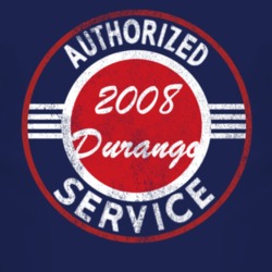 Authorized Service 2008 Dodge Durango Distressed Look Dark T Shirt