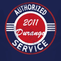 Authorized Service 2011 Dodge Durango Distressed Look Dark T Shirt
