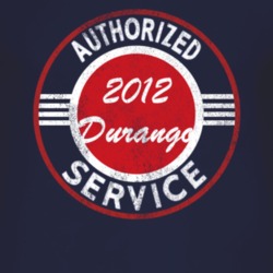 Authorized Service 2012 Dodge Durango Distressed Look Dark T Shirt