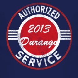 Authorized Service 2013 Dodge Durango Distressed Look Dark T Shirt