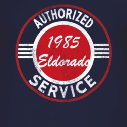 Authorized Service 1985 Cadillac Eldorado Distressed Look Dark T Shirt