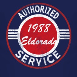 Authorized Service 1988 Cadillac Eldorado Distressed Look Dark T Shirt