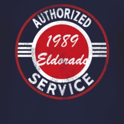 Authorized Service 1989 Cadillac Eldorado Distressed Look Dark T Shirt