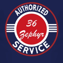 Authorized Service 1936 Lincoln Zephyr Dark T Shirt