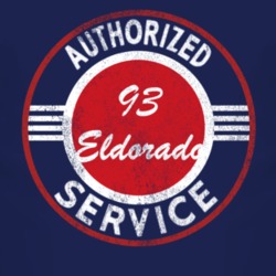 Authorized Service 1993 Cadillac Eldorado Distressed Look Dark T Shirt