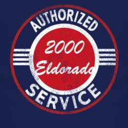 Authorized Service 2000 Cadillac Eldorado Distressed Look Dark T Shirt
