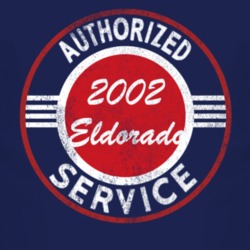 Authorized Service 2002 Cadillac Eldorado Distressed Look Dark T Shirt