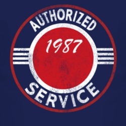 Authorized Service 1987 Eliminator Distressed Look Dark T Shirt