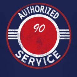 Authorized Service 1990 Eliminator Distressed Look Dark T Shirt