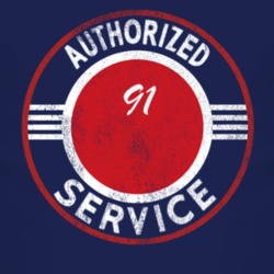 Authorized Service 1991 Eliminator Distressed Look Dark T Shirt
