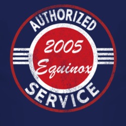 Authorized Service 2005 Chevy Equinox Distressed Look Dark T Shirt