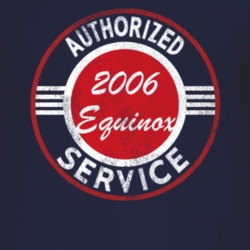 Authorized Service 2006 Chevy Equinox Distressed Look Dark T Shirt