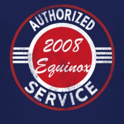 Authorized Service 2008 Chevy Equinox Distressed Look Dark T Shirt