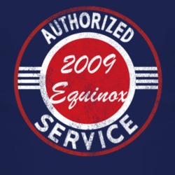 Authorized Service 2009 Chevy Equinox Distressed Look Dark T Shirt